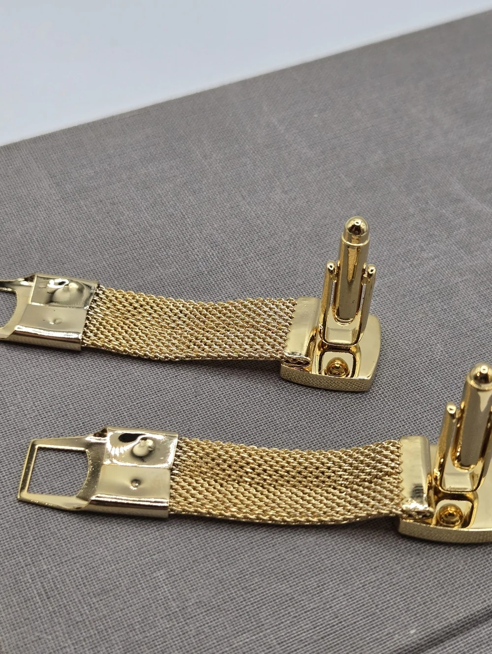 Gold Mesh Wrap Cufflinks Mother Of Pearl Wedding Formal Event Paul Fredrick